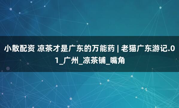 小散配资 凉茶才是广东的万能药 | 老猫广东游记.01_广州_凉茶铺_嘴角