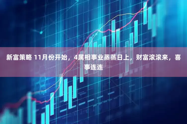 新富策略 11月份开始，4属相事业蒸蒸日上，财富滚滚来，喜事连连